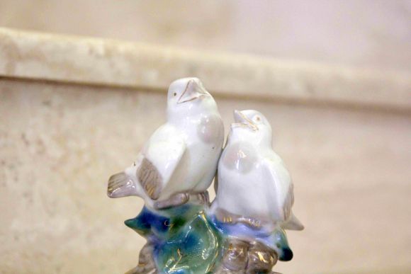 Старинная фарфоровая статуэтка - «Песнопение». Россия. Начало 20 века