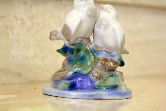 Старинная фарфоровая статуэтка - «Песнопение». Россия. Начало 20 века