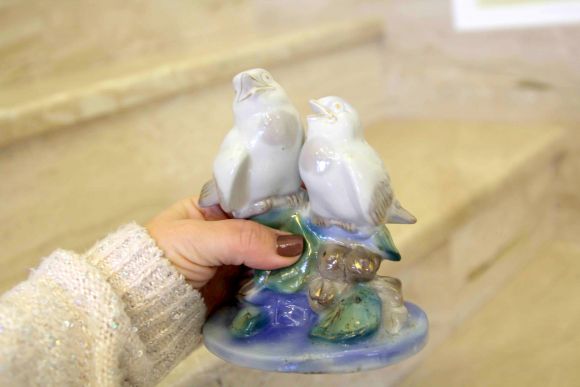 Старинная фарфоровая статуэтка - «Песнопение». Россия. Начало 20 века