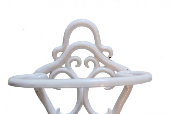 Чугунная тяжелая зонтница в белой эмали. Европа. Первая половина 20 вв.