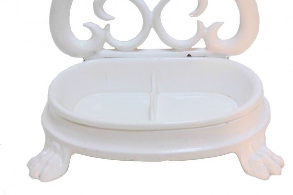 Чугунная тяжелая зонтница в белой эмали. Европа. Первая половина 20 вв.