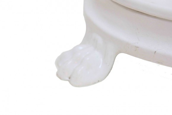 Чугунная тяжелая зонтница в белой эмали. Европа. Первая половина 20 вв.