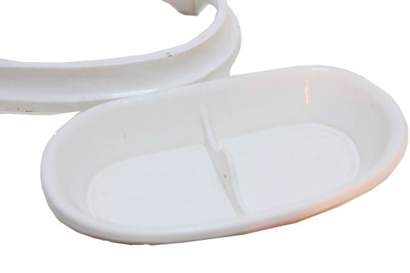 Чугунная тяжелая зонтница в белой эмали. Европа. Первая половина 20 вв.