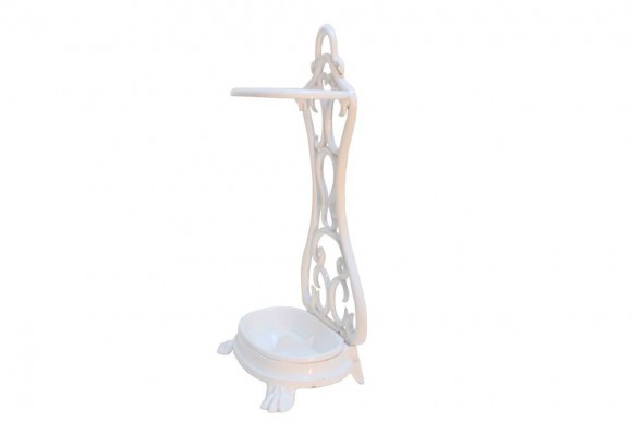 Чугунная тяжелая зонтница в белой эмали. Европа. Первая половина 20 вв.