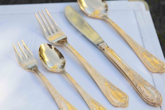Роскошный набор столовых приборов в кейсе. Европа. Начало 20 века