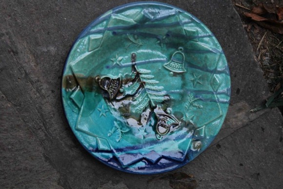 Фарфоровая новогодняя тарелка .Европа. Середина 20 века