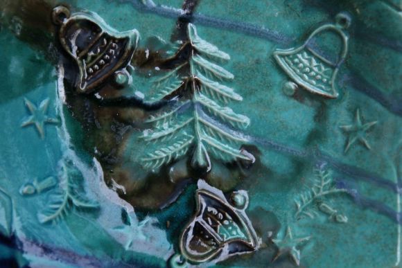 Фарфоровая новогодняя тарелка .Европа. Середина 20 века