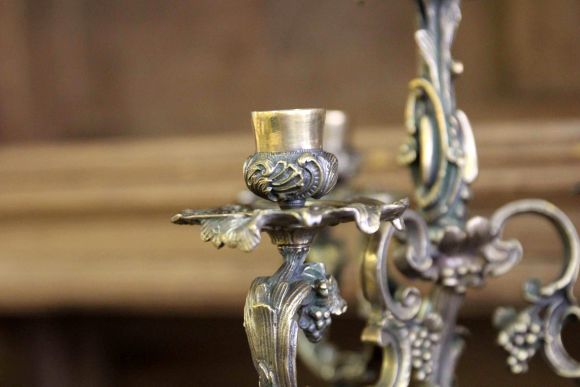 Роскошные бронзовые канделябры