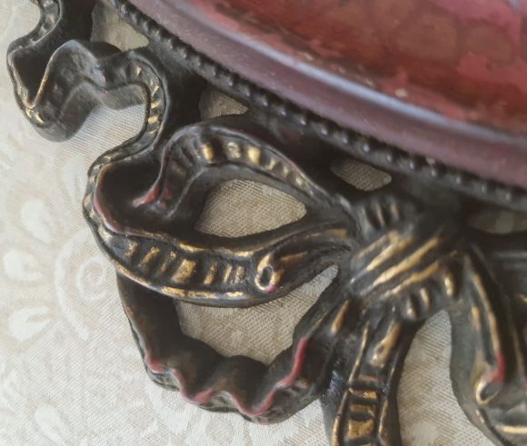 Винтажное овальное зеркало в деревянной оправе. Бельгия.