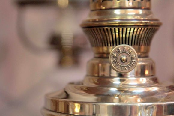 Латунная лампа. Керосинка. KOSMOSBRENNIR.Европа. Начало 20 века