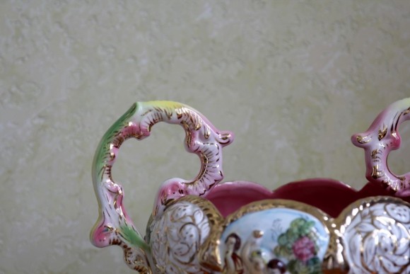 Антикварная ваза - конфетница, Италия Каподимонте