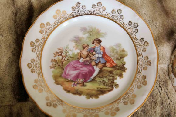 Немецкая супница - террин ручной работы LOVE  STORY