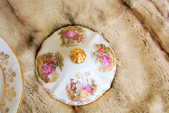 Немецкая супница - террин ручной работы LOVE  STORY