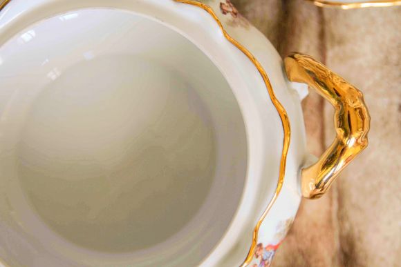 Немецкая супница - террин ручной работы LOVE  STORY