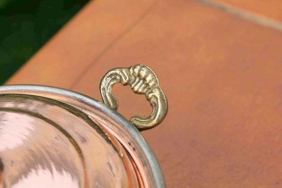 Винтажная Медная полированная кастрюля. 