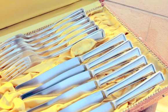 Замечательный набор столовых приборов. Европа. Начало 20 века