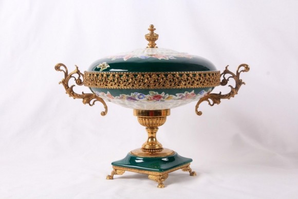 Невероятная Ваза глубокого зеленого цвета. Европа.Начало 20 века