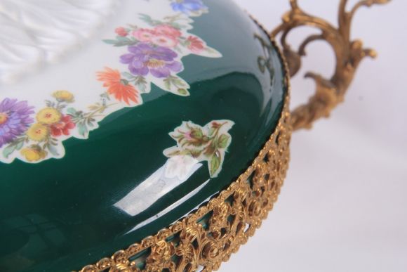 Невероятная Ваза глубокого зеленого цвета. Европа.Начало 20 века