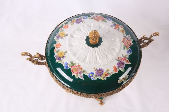 Невероятная Ваза глубокого зеленого цвета. Европа.Начало 20 века