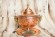 Медная супница - ваза с латунным мощным декором