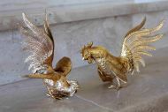 Бои петушков - золоченая латунь. Европа Бои петушков - золоченая латунь. Европа
