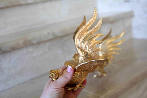 Бои петушков - золоченая латунь. Европа