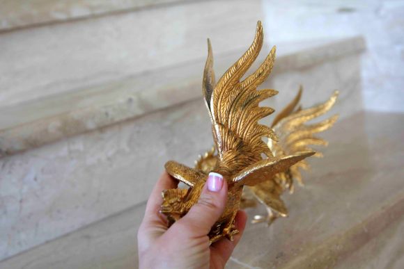 Бои петушков - золоченая латунь. Европа