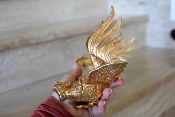 Бои петушков - золоченая латунь. Европа