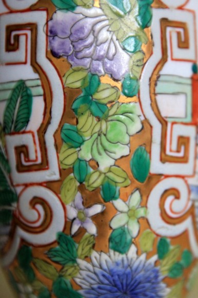 Антикварные фарфоровые вазы роспись. Япония. Начало 20 века