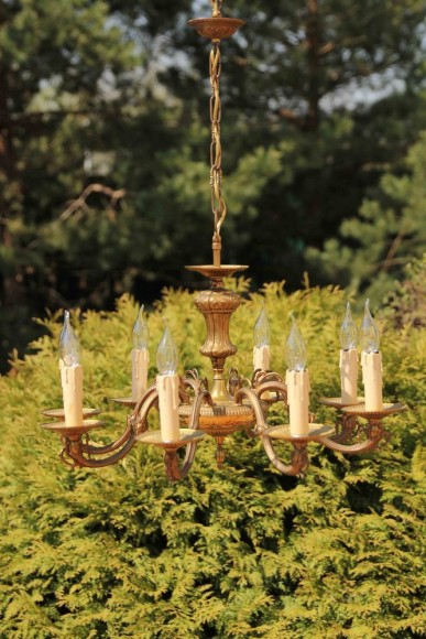 Очень красивая, антикварная люстра. Европа. Начало 20 века