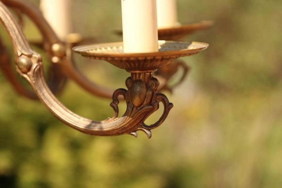 Очень красивая, антикварная люстра. Европа. Начало 20 века