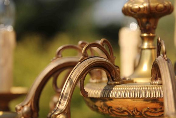 Очень красивая, антикварная люстра. Европа. Начало 20 века