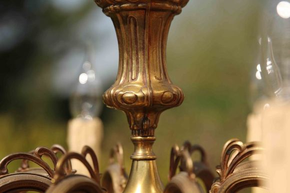 Очень красивая, антикварная люстра. Европа. Начало 20 века