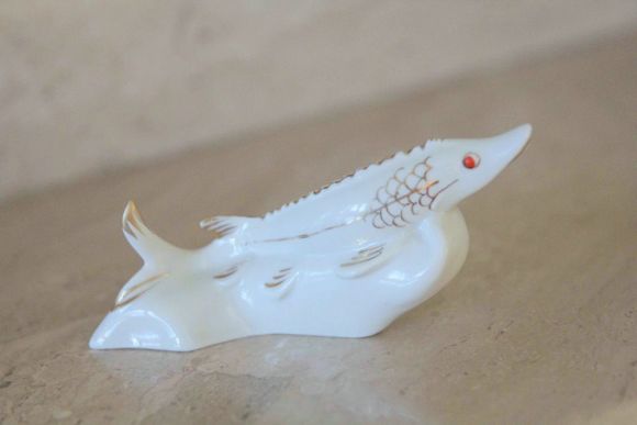 Осетр стерлядь Фарфоровая статуэтка СССР