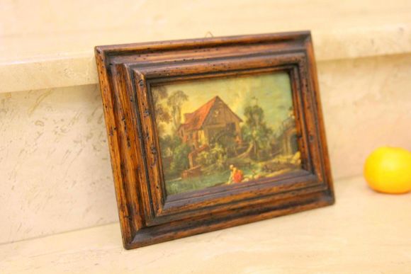 Чудесная винтажная картина голландский дом