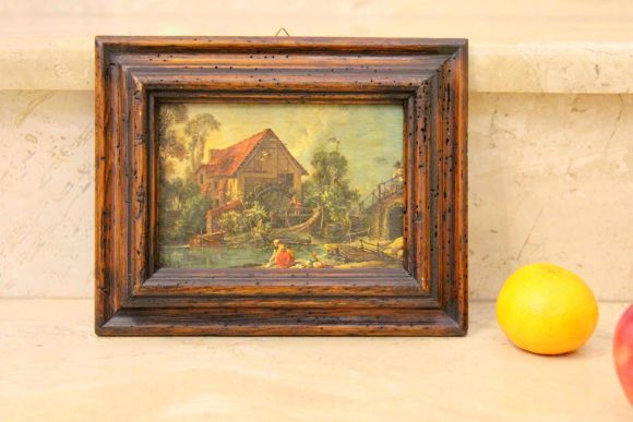 Чудесная винтажная картина голландский дом