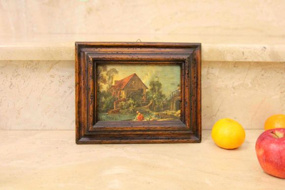 Чудесная винтажная картина голландский дом