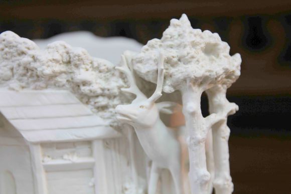 Винтажная карандашница из белоснежного фарфора