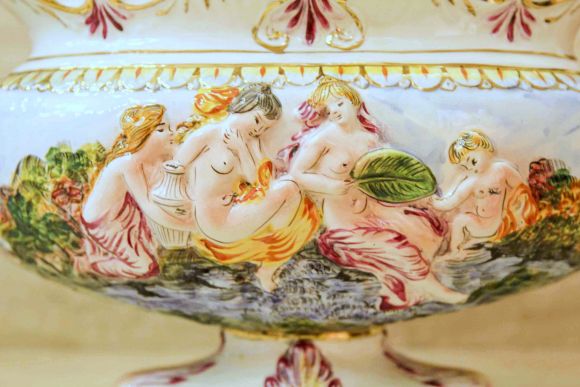 Невероятная супница - ваза ЛАДЬЯ Capodimonte