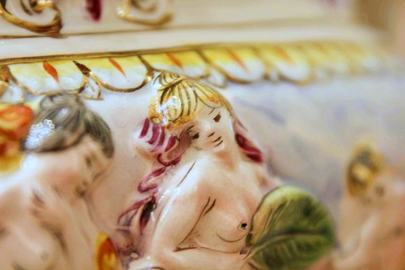 Невероятная супница - ваза ЛАДЬЯ Capodimonte