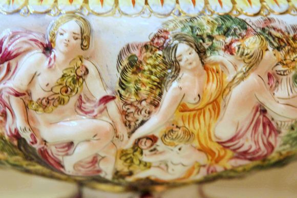 Невероятная супница - ваза ЛАДЬЯ Capodimonte