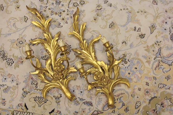 Шикарные настенные парные бра в стиле Рококо