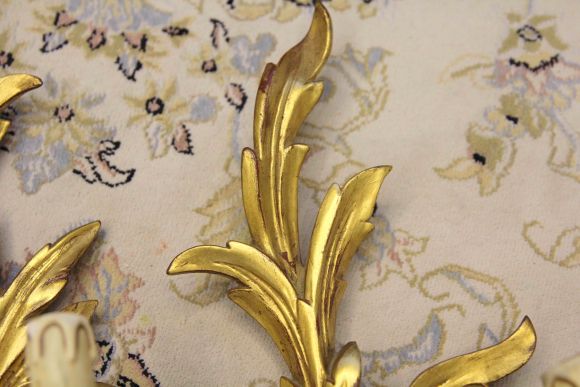 Шикарные настенные парные бра в стиле Рококо