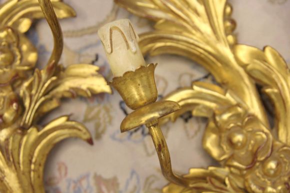 Шикарные настенные парные бра в стиле Рококо