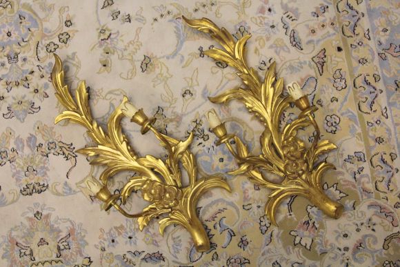 Шикарные настенные парные бра в стиле Рококо