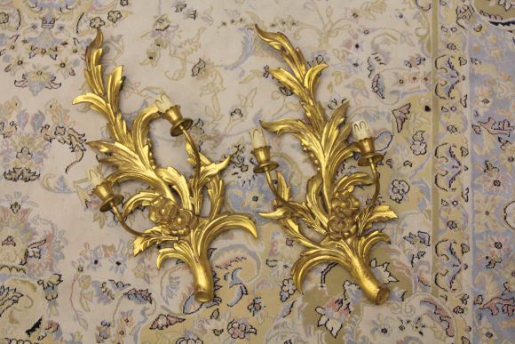 Шикарные настенные парные бра в стиле Рококо