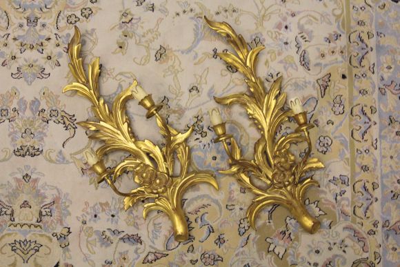 Шикарные настенные парные бра в стиле Рококо