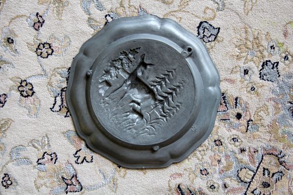 Оловянная тарелка - житель леса - Благородный Олень