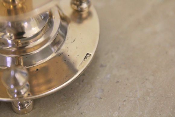 Нарядный антикварный подсвечник с клеймом. Россия. Начало 20 века