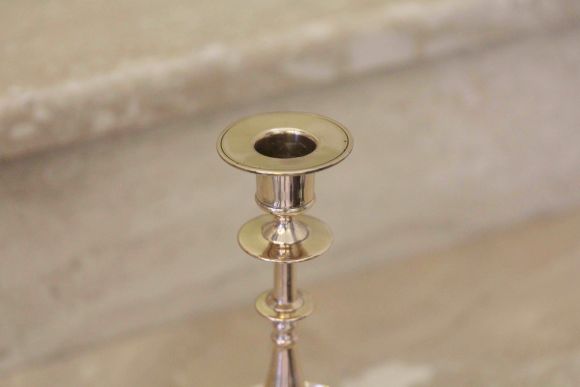 Нарядный антикварный подсвечник с клеймом. Россия. Начало 20 века